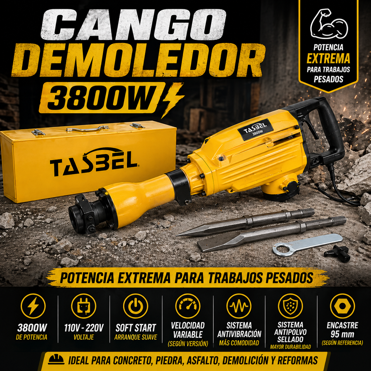 Cango Demoledor TB 3800W 50J