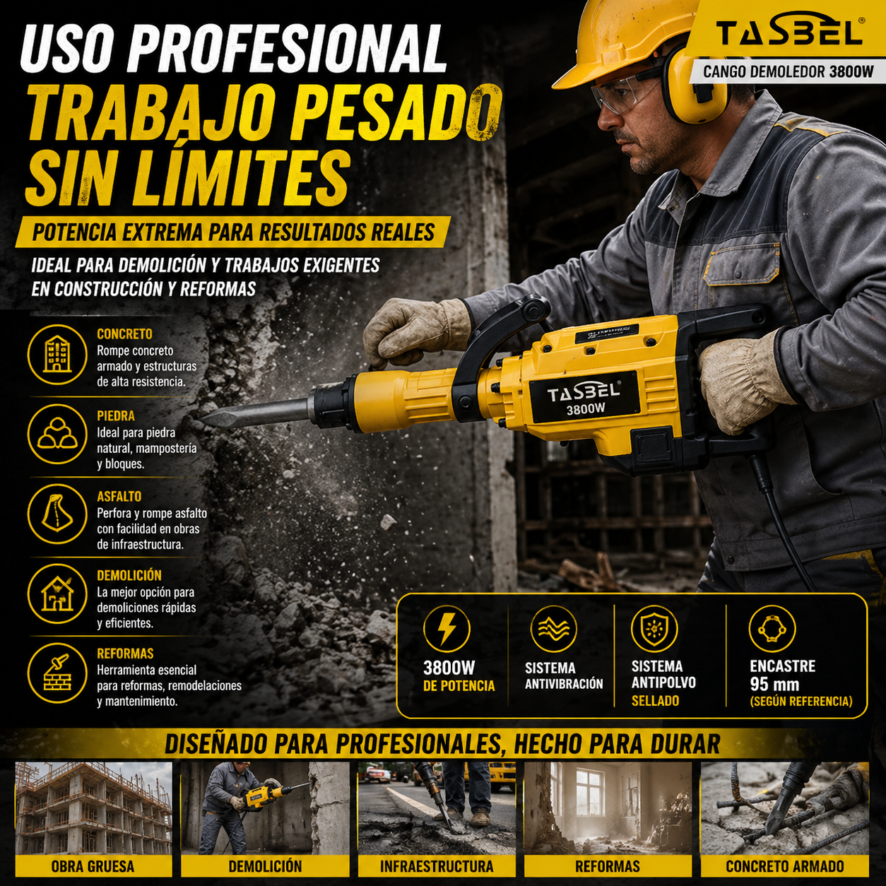 Cango Demoledor TB 3800W 50J