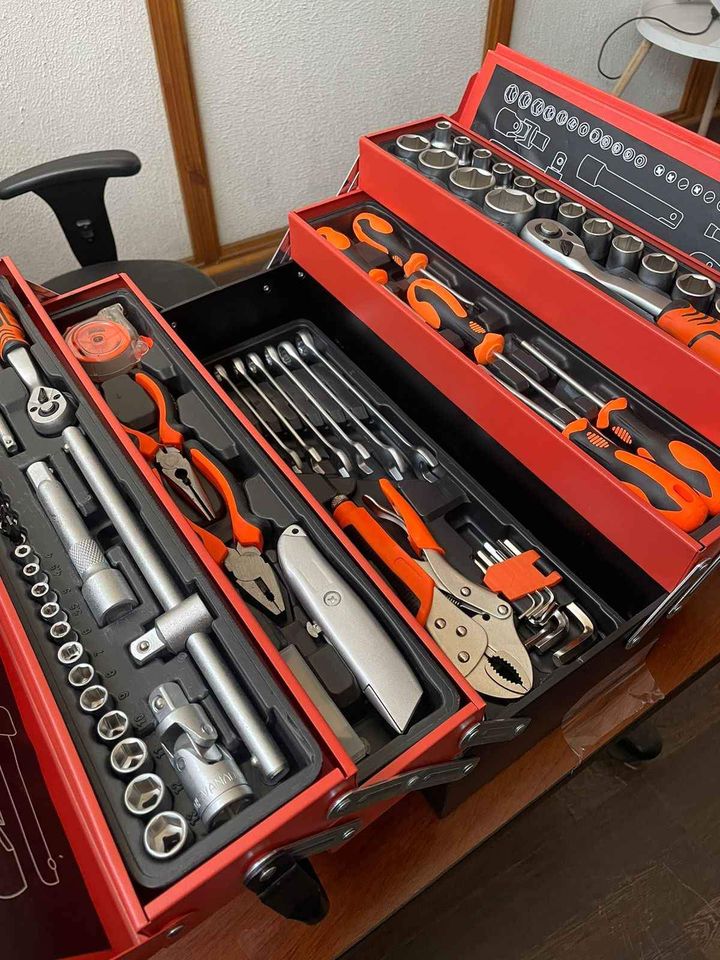 Caja de Herramientas Metálica 85 Piezas Profesional | 5 Niveles Organizados