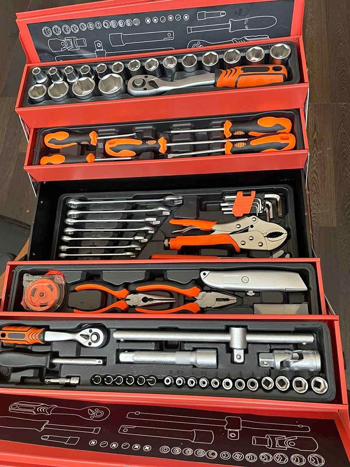 Caja de Herramientas Metálica 85 Piezas Profesional | 5 Niveles Organizados